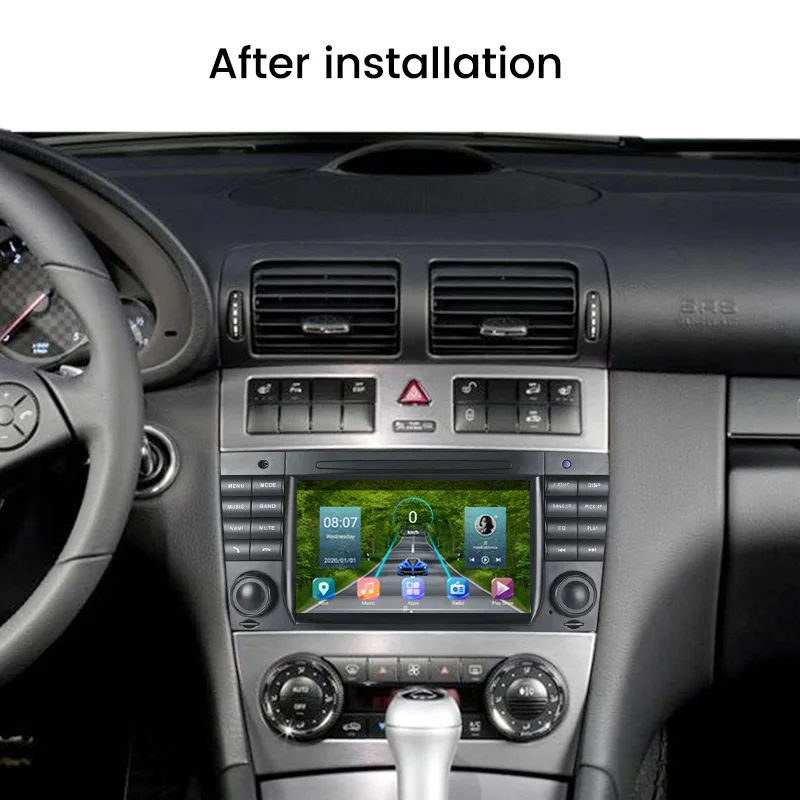 Автомагнитола 2 din Android 10 GPS для Mercedes/Benz W203/W209/W219/W463/CLK200/CLK22/C180/C200/A160 A/C-Class аудио