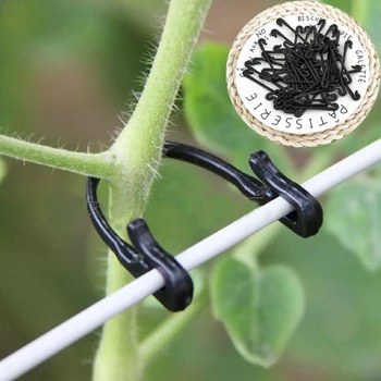 

50PCS Vines Fastener Tied Buckle Hook Plant Clips Vegetable Grafting Clamps Flower Support Garden Tools Agricultural Supplies