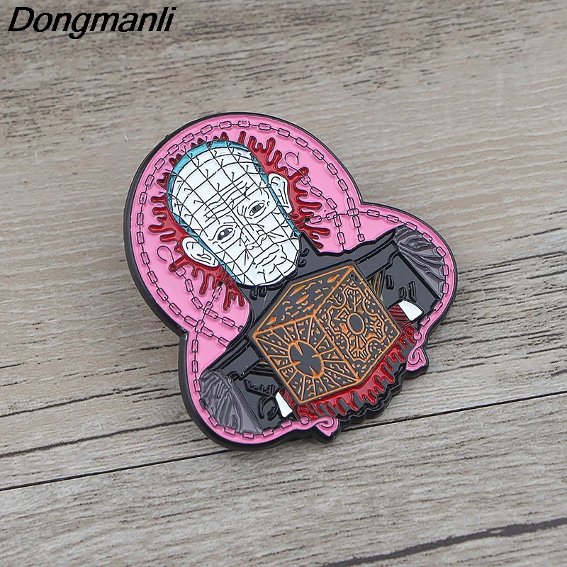 K873 Hellraiser Хэллоуин ужас металлические эмалированные булавки и броши для женщин и мужчин нагрудные булавки рюкзак сумки шляпа значок подарки для детей