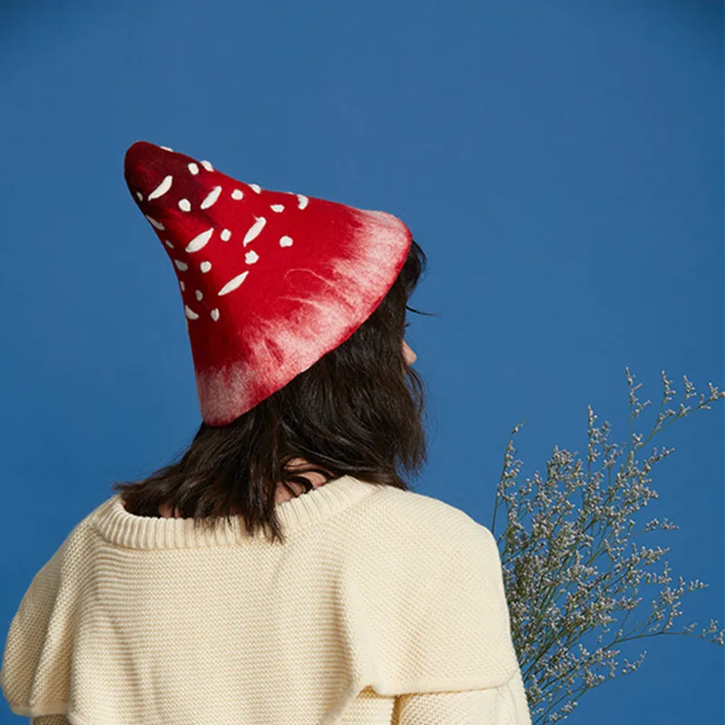 Hat Handmade Wool Felt Autumn Winter 
