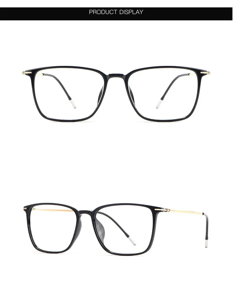 Близорукость TR90 мужские очки сплав Квадратные очки женские прозрачные очки для чтения защитные очки