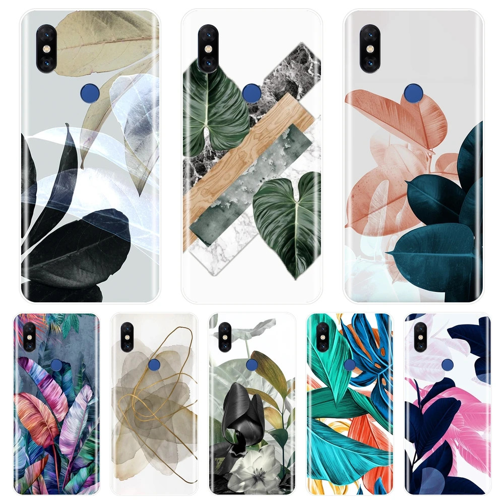 Soft Phone Case Silicone For Xiaomi Mi Max Note 1 2 3 Aesthetic Flower Floral Leaf Soccer Back Cover Mix 2S | Мобильные телефоны и