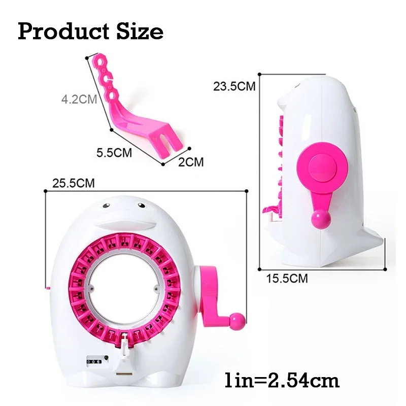Diy Woven Scarf Machine Cartoon penguin Plastic Needle Sewing Tools DIY Hand Knitting Loom for Scarf Hat Children Pretend Toys