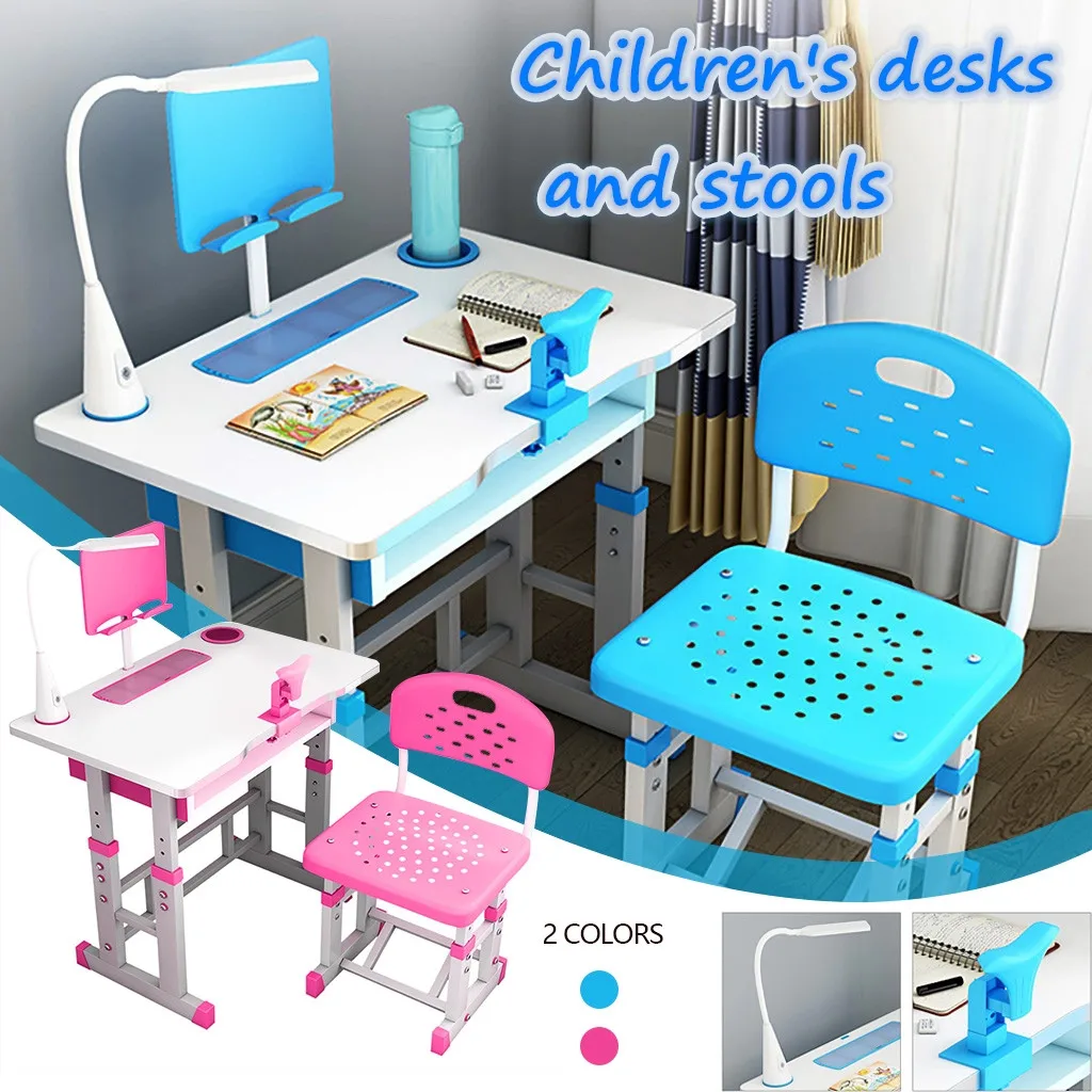 top selling product Children's Study Desk Chair Set Multifunctional Study Table With Book Stand Simp