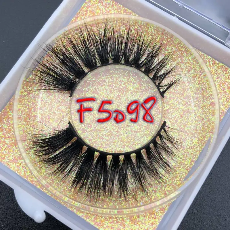 F5D98 Mikiwi 5D квадратный чехол накладные ресницы длинные настоящие норковые легкие ресницы Вес Мягкий Объем полный ресницы драматические накладные ресницы - Цвет: F5D98