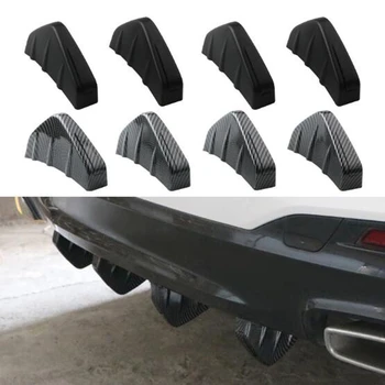 

1/4 universal car carbon fiber pattern modified shark fin rear spoiler car rear bumper lip diffuser