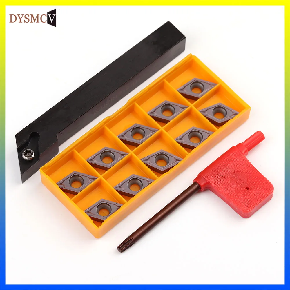 

1PC SDJCR1212 SDJCR1616 SDJCR2020 SDJCR2525H11+10PCS DCMT11T304 carbide insert turning tool cutting tool set