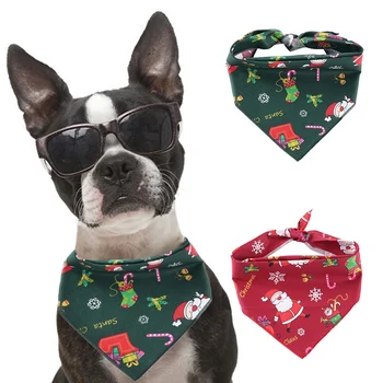 

Christmas Pet Clothing Accessories Pet Print Scarf Saliva Towel Suitable for Parties Festivals Other Occasions