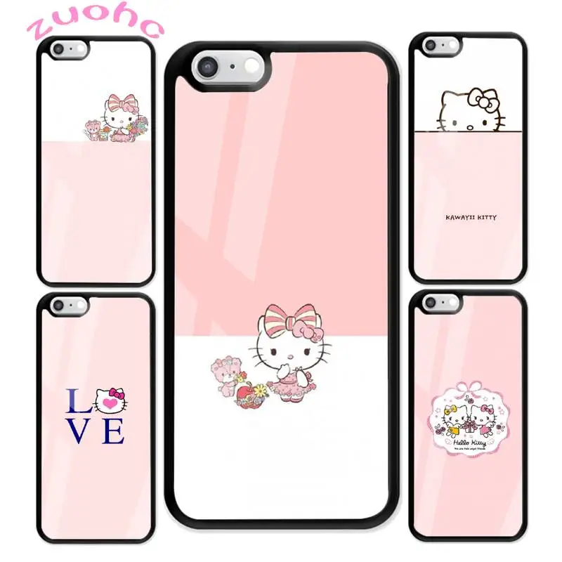 

Pink Hello Kitty Phone Case Case Coque Fundas For Iphone 11 PRO MAX X XS XR 4S 5S 6S 7 8 PLUS SE 202Cases Cover