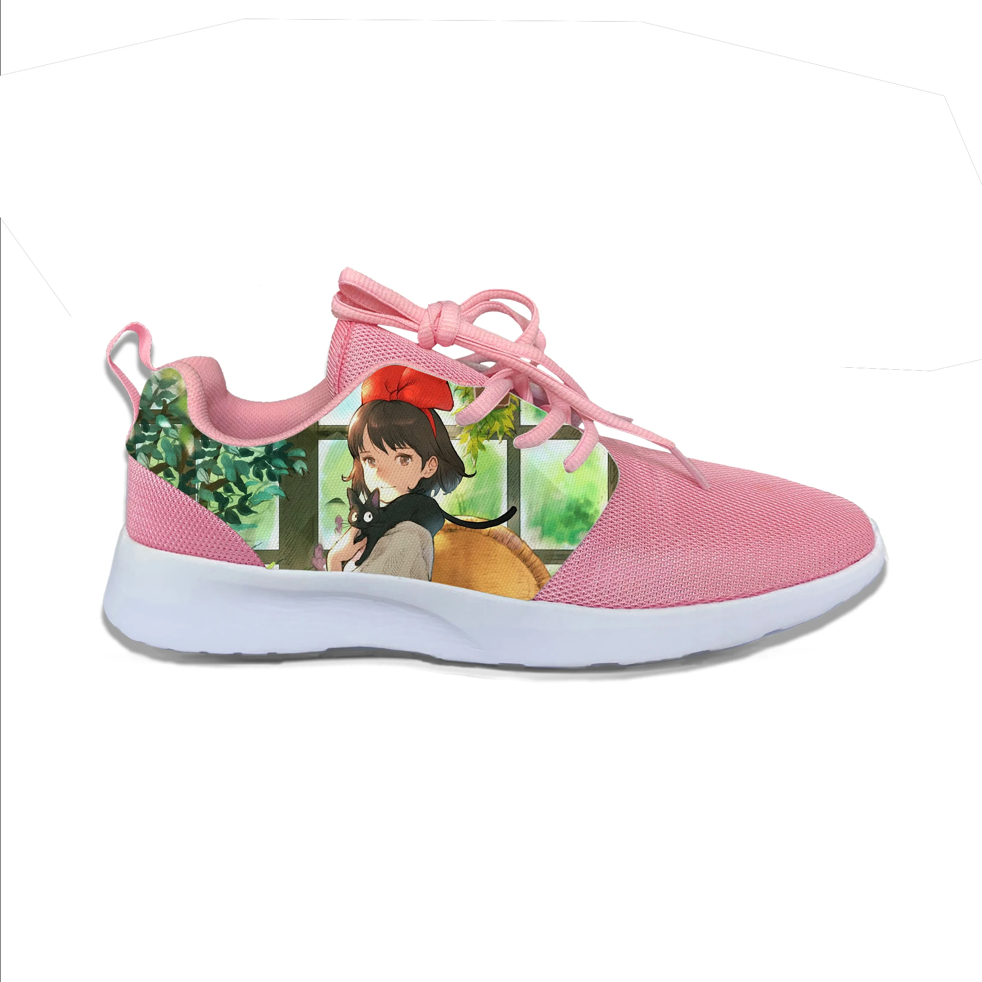 Japanese Anime Manga Kiki Delivery Service Cute Sport Running Shoes Casual Breathable Lightweight 3D Print Female Women Sneakers | Обувь