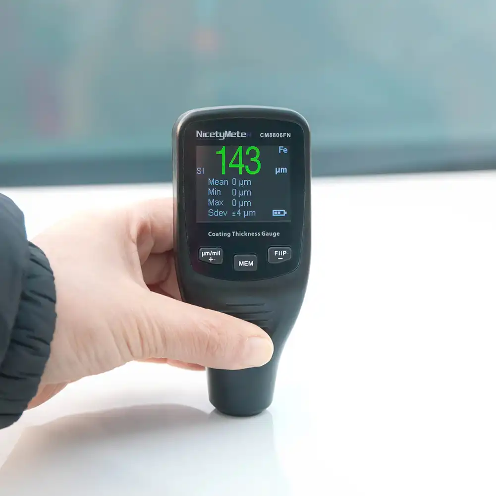 Nicetymeter cm8806fn medidor de espessura revestimento do carro auto corpo pintura testador detalhando ferramenta 50mil 1250um testador