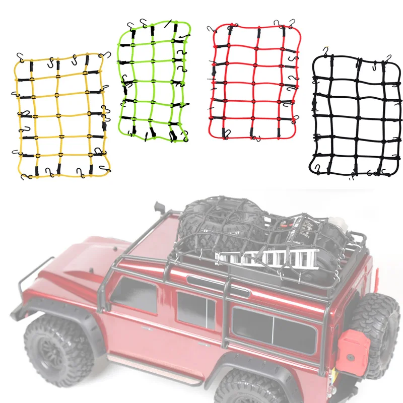 

Elastic Luggage Net for Axial SCX10 D90 RC4WD Traxxas TRX-4 1:10 RC Net Car Roof Rack Storage Net With Hooks Rubber 1:10