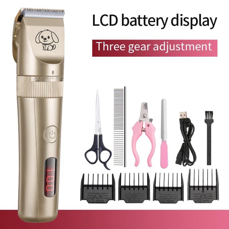

Electric Trimmer Shaver Rechargeable Pet Dog Hair Clippers Dog Cat Low-Noise Hair Clipper Grooming Cutter Cut Machine Set 2021