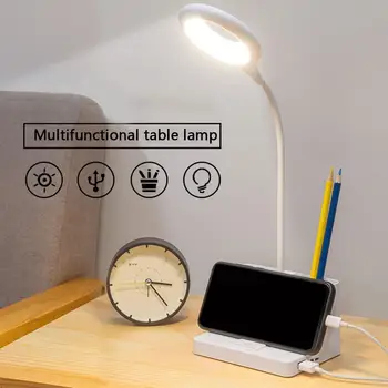 

USB Rechargeable LED Desk Lamp Touch Dimming Adjustment Table Room Living Bedside Study Bedroom Kids For Children Reading L F7T5