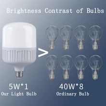 

E27 LED Light Bulb Bright White 220V Bulbs for Indoor and Outdoor Wall Pendant Ceiling Lighting 5W 10W 15W 20W 30W 40W 50W 60W
