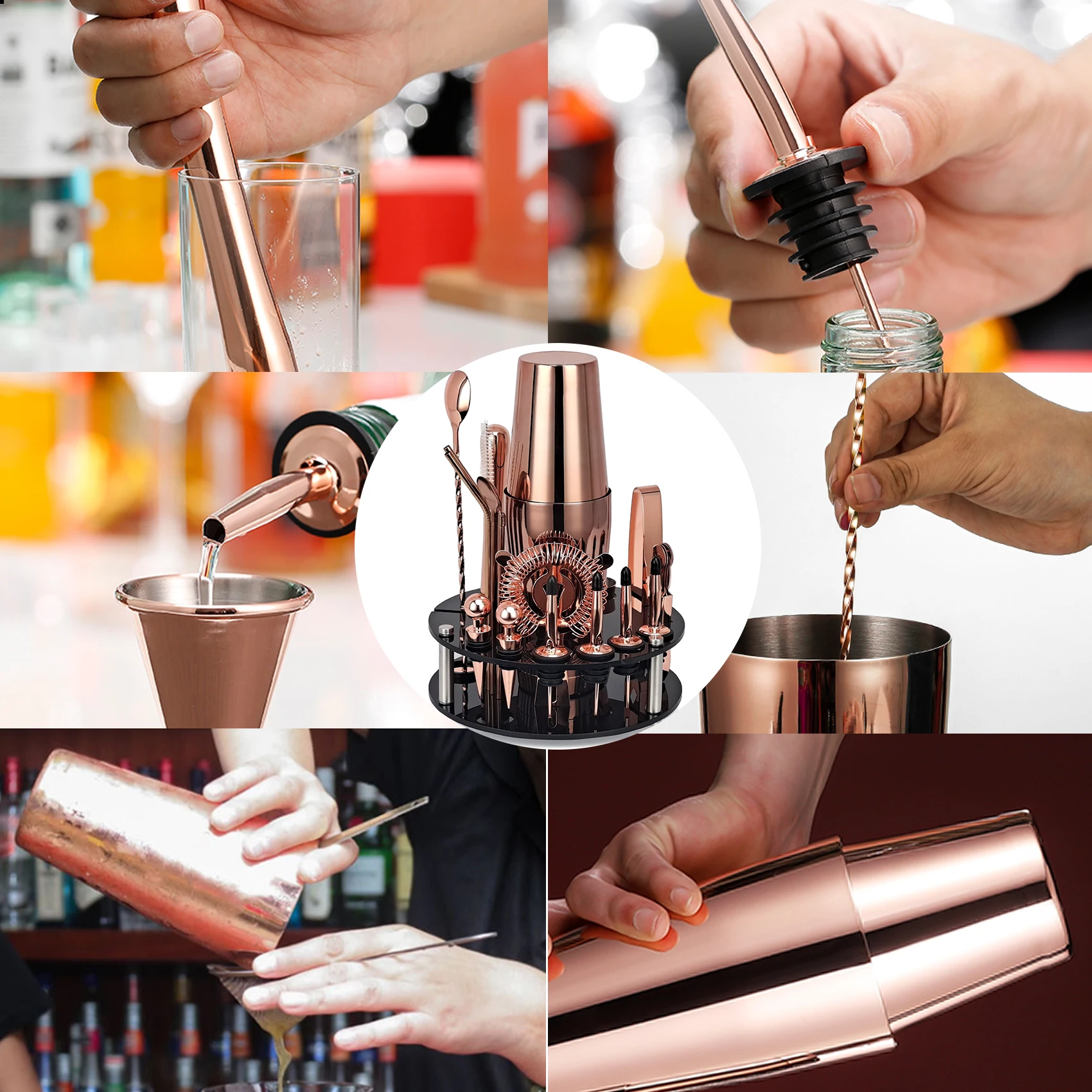 Cocktail Shaker Set 20-Piece for Home Bar