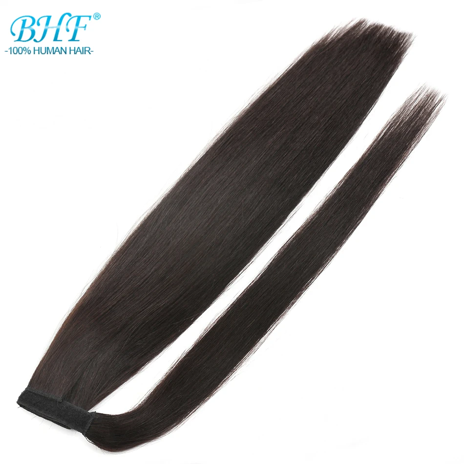 

BHF Straight Ponytail Human Hair European Remy Human Hair Ponytail Extensions 24" 100g 26"120g Tails Wig