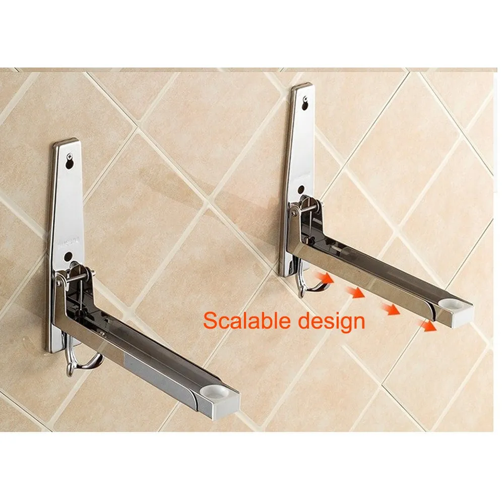 Microwave Oven Rack 304 Stainless Steel Wall-mounted Kitchen Rack Retractable Bracket Oven Shelf Thickening Kitchen Accessories