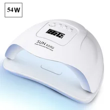54 Вт лампа для ногтей УФ лампа 36 шт. светодиоды Сушилка для ногтей для маникюра отверждения УФ-гель для ногтей с датчиком движения ЖК-дисплей