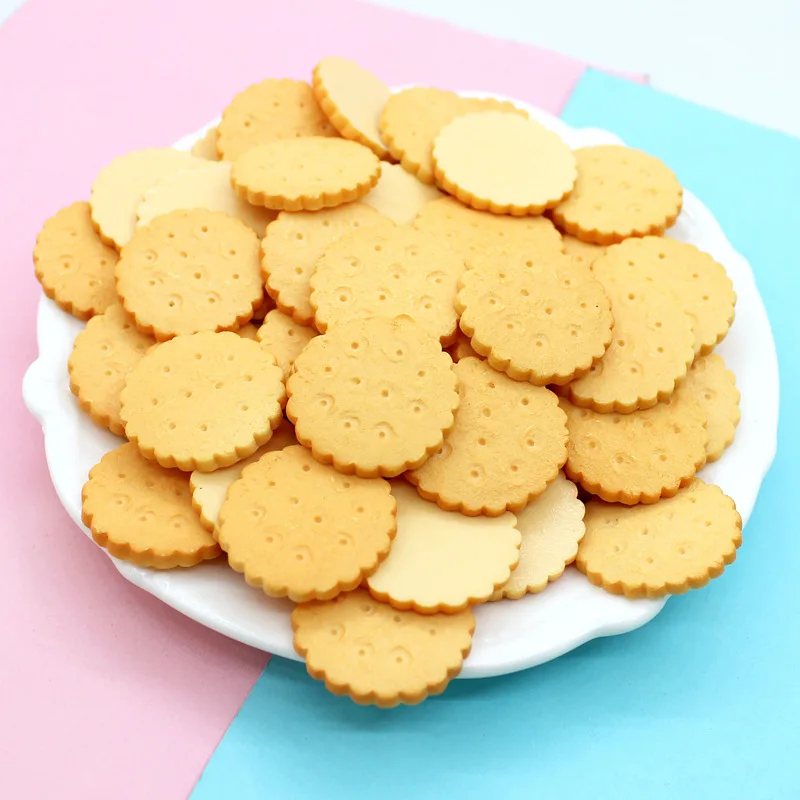 10 шт. Смола моделирование печенье плоская спина, кабошон Kawaii DIY ремесло украшения миниатюрная ненастоящая еда скрапбук-украшения для телефона