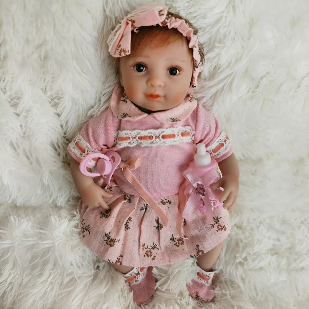 40 см Мягкая силиконовая Реалистичная кукла реборн Bebes Reborn baby girl реалистичные куклы новорожденная Детская кукла «Принцесса» сопроводительная игрушка для Gif - Цвет: BB6290