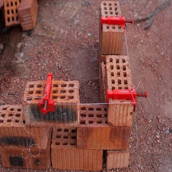 

2xBrick Liner Runner Wire Drawer Bricklaying Fixer For Building Construction Red