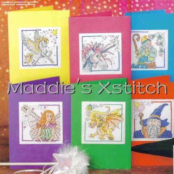 

CD70 14ct Cross Stitch Kit Card Package Greeting Card Needlework Counted Cross-Stitching Kits Christmas Gift MAGIC CHARM Cards