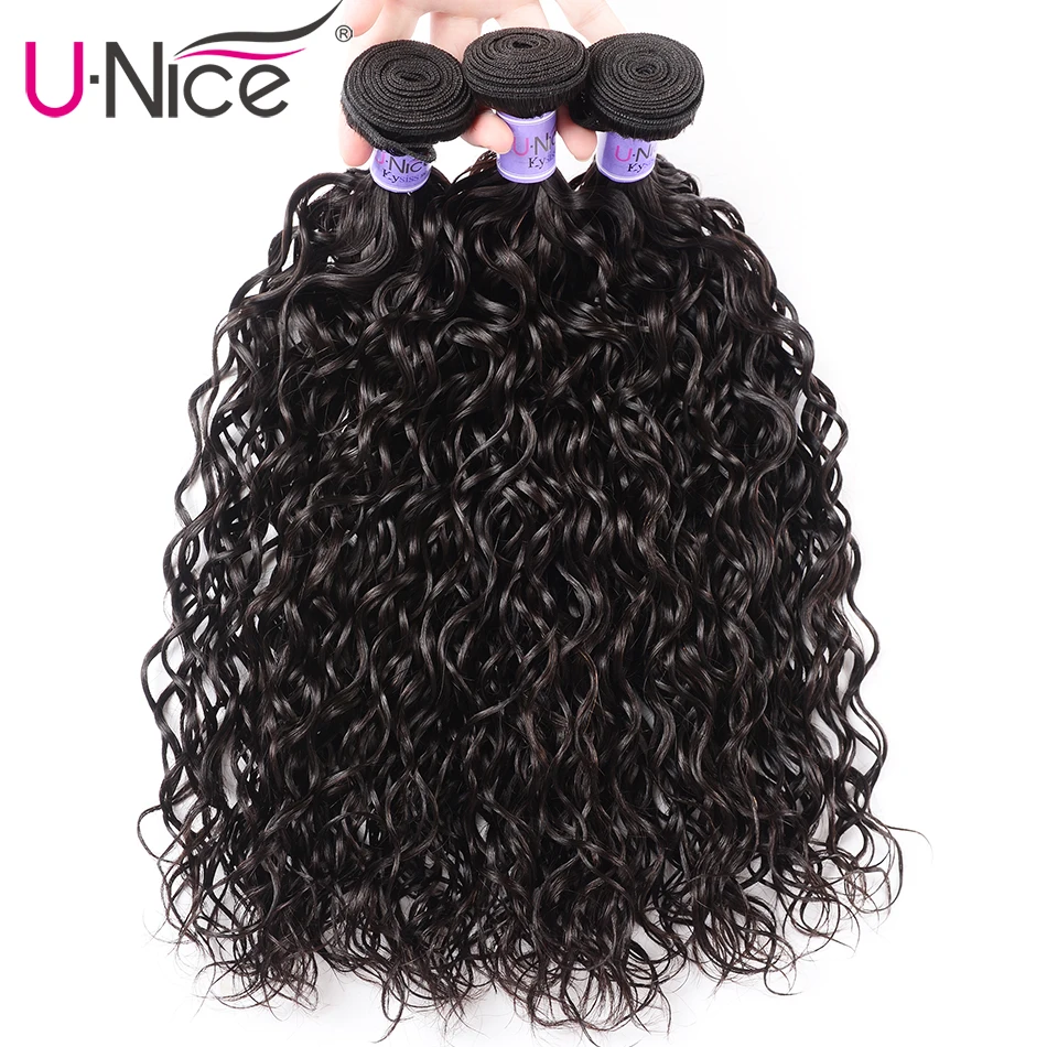 Волосы UNICE Kysiss, серия, волнистые волосы, перуанские человеческие волосы, волнистые пряди, с закрытием, натуральные волосы