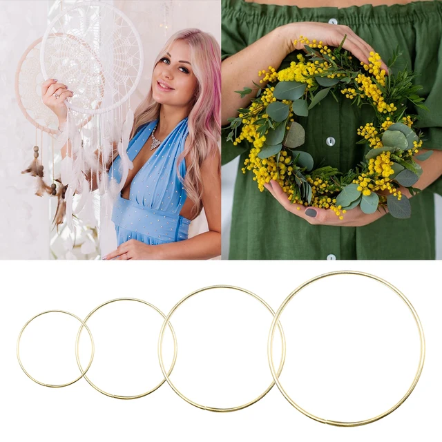 Dream Catcher Ring Diy 12-Pc Metal Dream Catcher Hoops Gold Moon