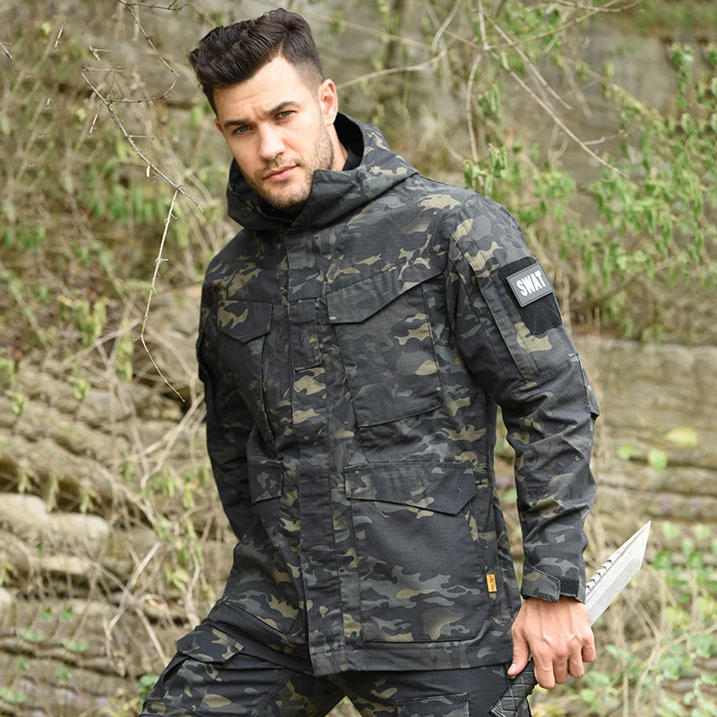 Mege Male Military Jacket for Men Tactical Clothing US Army M65 Combat Jacket Coat Worker Trench Coat veste army Autumn Spring