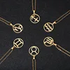 Rinhoo Stainless Steel Star Zodiac Sign Necklace 12 Constellation Pendant Necklace Women Gold Chain Necklace Men Jewelry Gift ► Photo 3/6