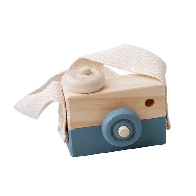 Cute Nordic Hanging Wooden Camera Toys Kids Toys Gift 9.5X6X3cm Room Decor Furnishing Articles Christmas Gift Wooden Toy 21