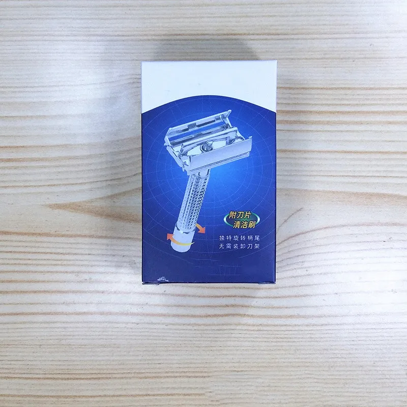 Safety Razor Double Stainless Steel Edge Barber Straight Men's Shaving Face Blades Shaving Machine Sharpener Brush Storage Box