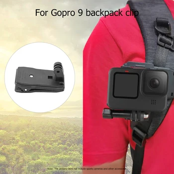 

Action Camera Clip For GoPro Hero 9 8 7 Mount 360 Degree Rotary Clip Backpack Mount For Session 3+ 3 SJCAM SJ4000 Garmin