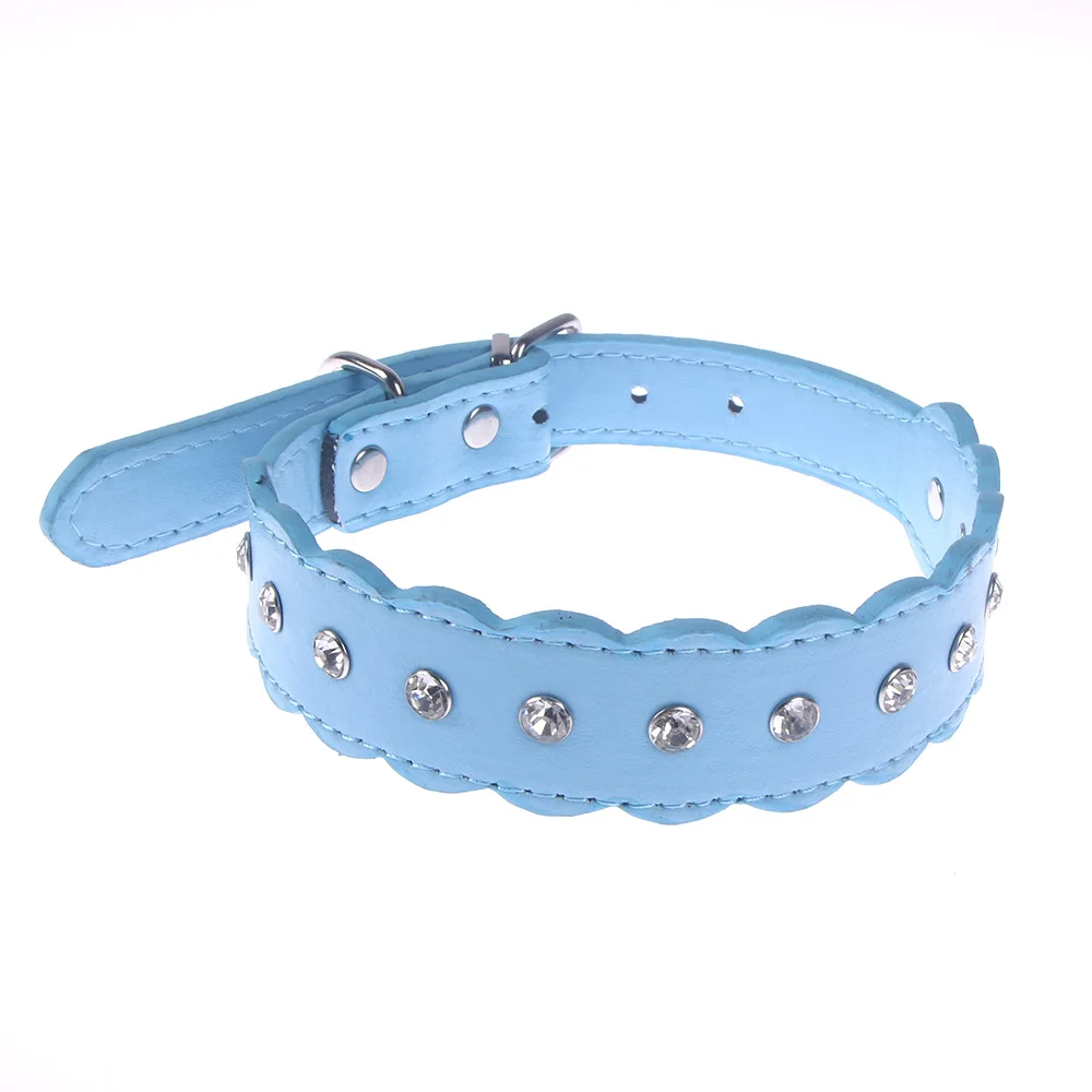 Diamond Rhinestone Cat Collar Puppy Baby Dog Cat Collar Leather Strap for Kitten Accessories Diamond Rhinestone Cat Collar Puppy Baby Dog Cat Collar Leather Strap for Kitten Accessories