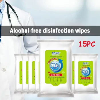 

15PC Antibacterial Wet Wipe Tissue Clean Hand Health Care Portable Home Travel clean tool Baby Wet Wipes for home office Paper