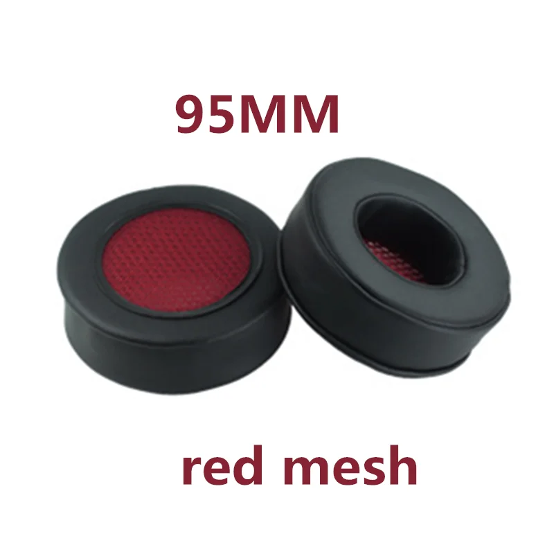 95 red Mesh Запасные части амбушюры с эффектом памяти, подушечки для наушников, черная Bblue красная сетчатая ткань 80 мм 85 мм 90 мм 95 мм 100 мм 105 - Цвет: 95 red Mesh