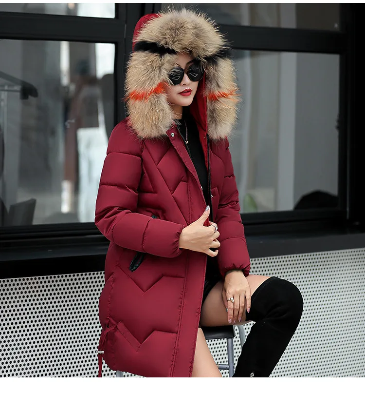 Зимнее пуховое пальто с капюшоном, куртка, толстая, теплая, тонкая, для женщин, Casaco Feminino Abrigos Mujer Invierno, ватные парки, стеганая верхняя одежда