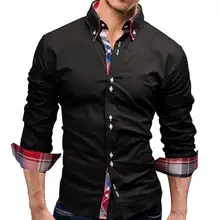 

Simple Polyester Men Dress Shirt Slim Fit Buttoned Shirt for Dating