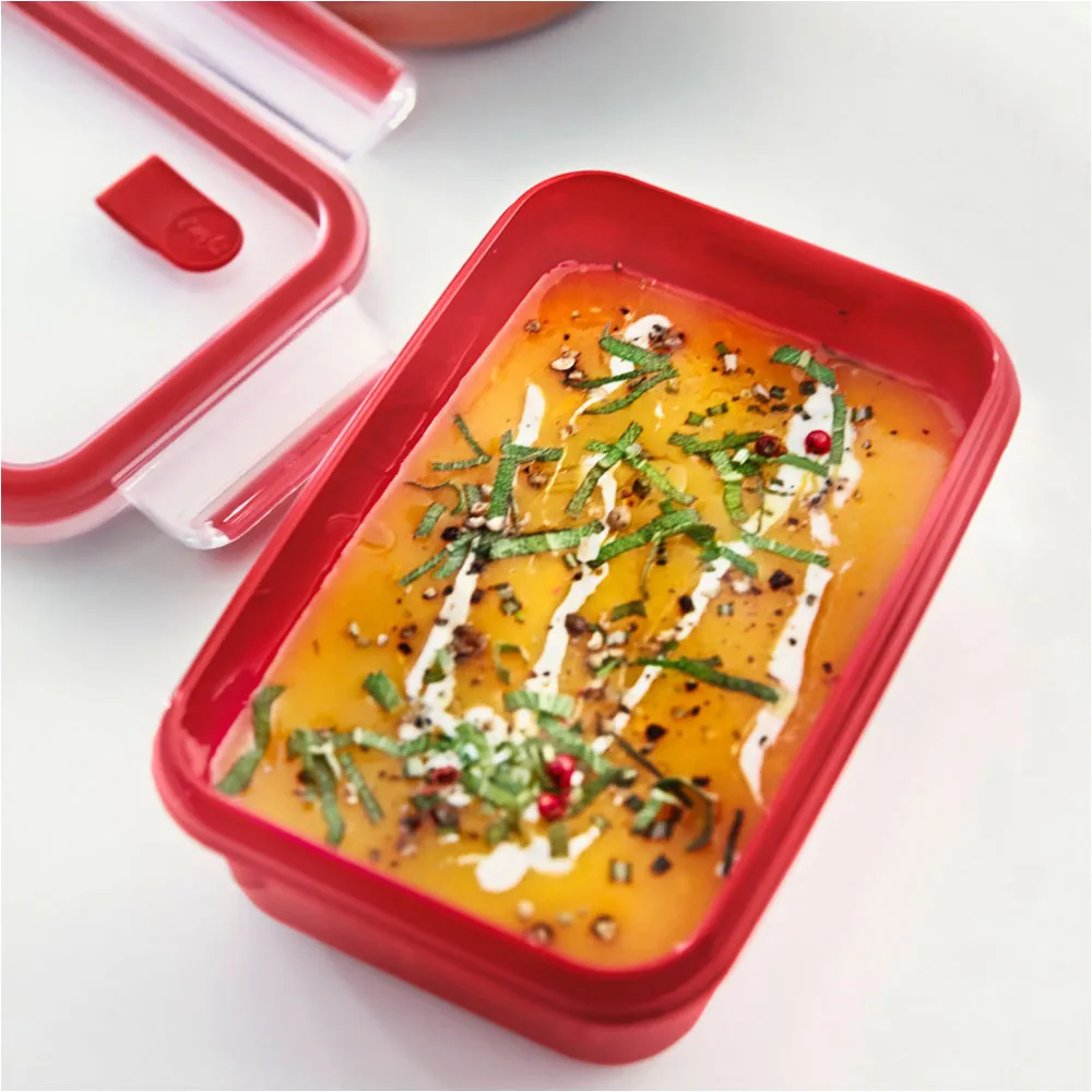 Контейнер Tefal Clip and Micro из пластика, красный, 1,2 л K3102512