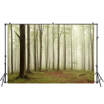 

HuaYi spring scene photography wonderful forest decoration background backdrops for photo studio photoshoot photography D-9031