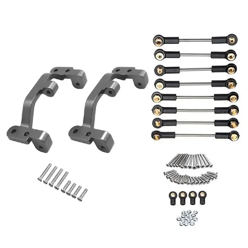 

DIY Metal Upgrade Pull Rod + Base Kit for WPL B1 B24 B16 C14 C24 RC Car