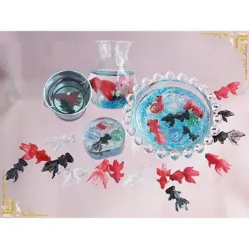 

Cute Vivid Mini Size Goldfish Pendant Silicone Resin Mold Jewelry Making Tools