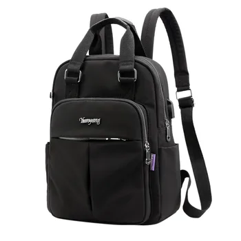 

2020 Nylon Solid Ladies Backpacks Large Capacity Multi-pocket Beauty Women Backpack Fashion Brand School Bag For Teen Girls L*5