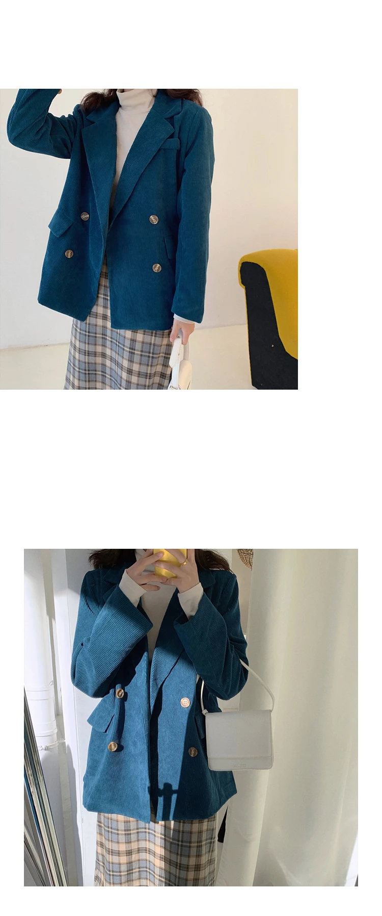 Heydress шикарный вельветовый Женский блейзер свободный двубортный пиджак женский костюм пальто женская верхняя одежда blaser femininas
