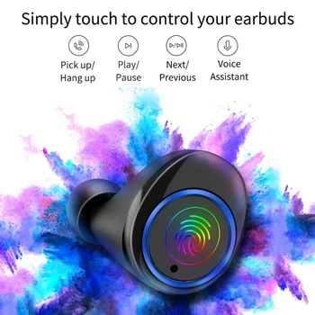 

Newly Q1 TWS In-ear Wireless Bluetooth Earphone Touch Earbud 3D Stereo HIFI Sound Ear Pieces Sport Bass Headset Mic for Iphone