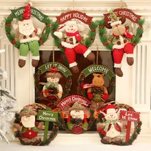 New Style Christmas Ornaments Creative Christmas Snowman Stereo Linen Doll Ornaments Christmas Tree Showcase Decoration