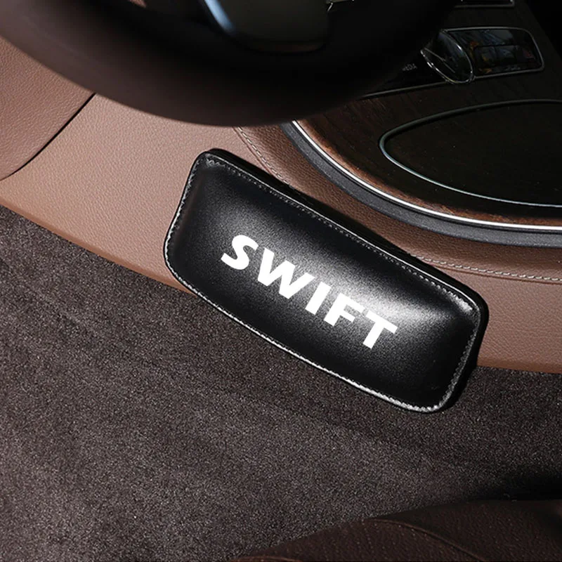 Стильный кожаный автомобильный наколенник для Suzuki Swift, внутренняя подушка для поддержки бедра, автомобильные аксессуары
