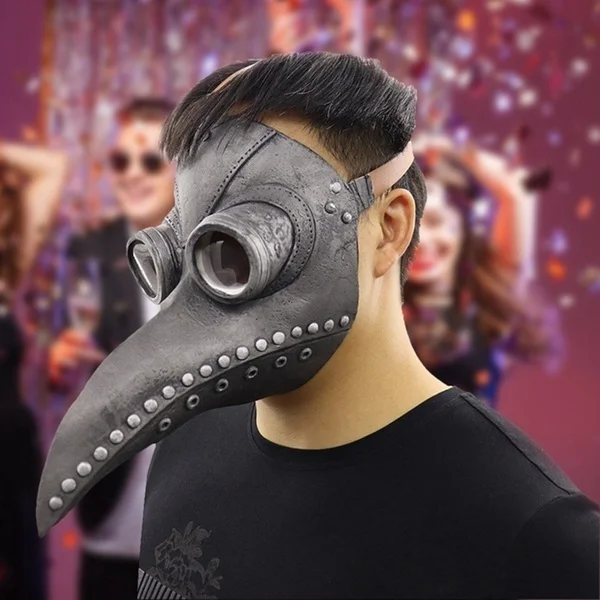 Halloween Plague Doctor Masks PU Leather Medieval Steampunk Mask Face Fashion Bird Beak Mask Halloween Cosplay Prop