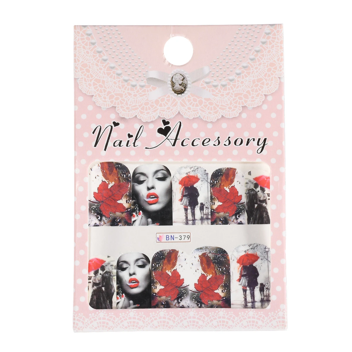 

Valentine Gift Stickers Maple Nail Designs Water Transfer Decals Tips Decoration